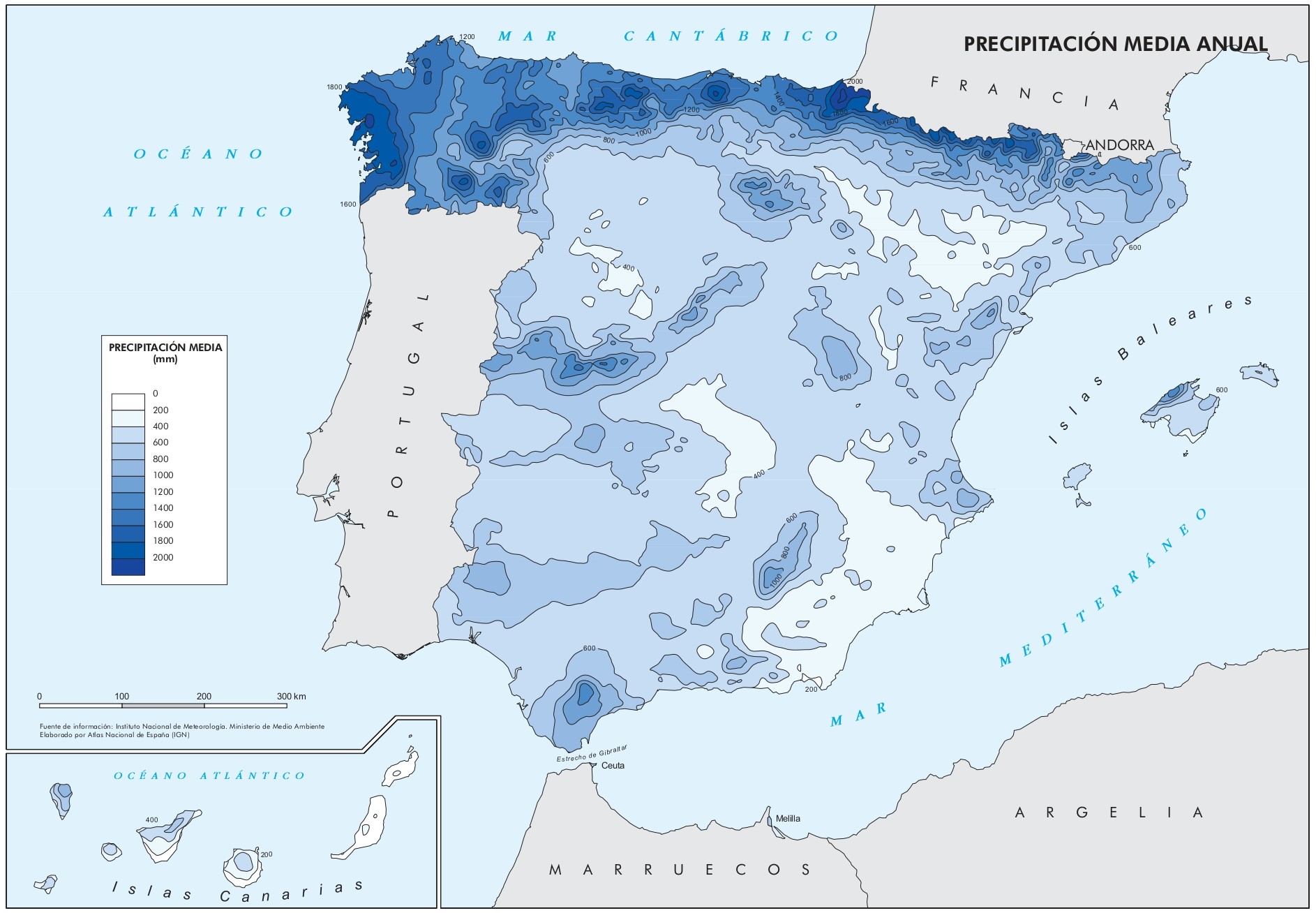 Investigación del máximo pluviométrico de España peninsular